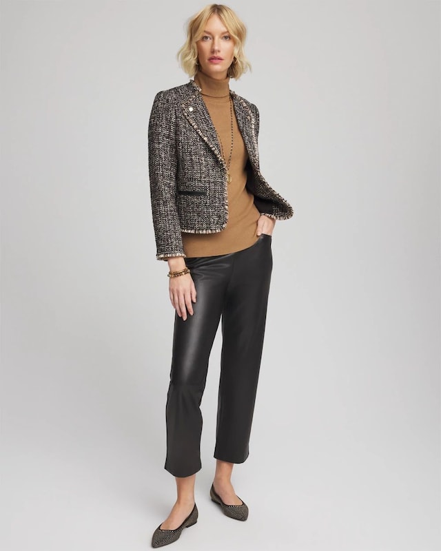 Tweed Mix Moto Jacket - image 2